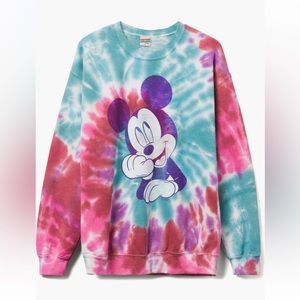 New Junk Food Disney Mickey Sweatshirt Sweater Top Tie Dye S